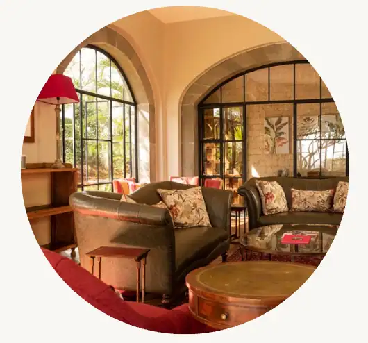 View through the netting to te Kenyan bush